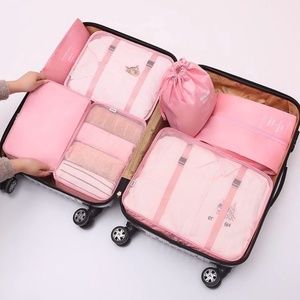 Pink Packing Cubes (Set of 7)